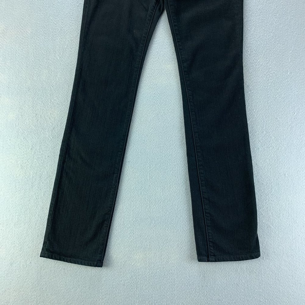 **SOLD**X2 Womens Jeans 2R 2 x 31.5" Black Skinny Low Rise Denim W01 - Picture 3 of 13